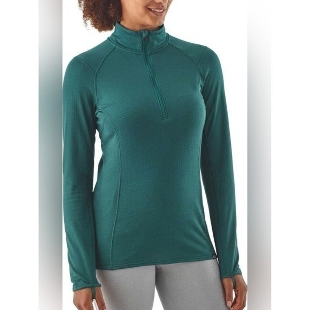Patagonia Capilene Midweight Grid Fleece 1/4 Zip Pullover M Granola Girl